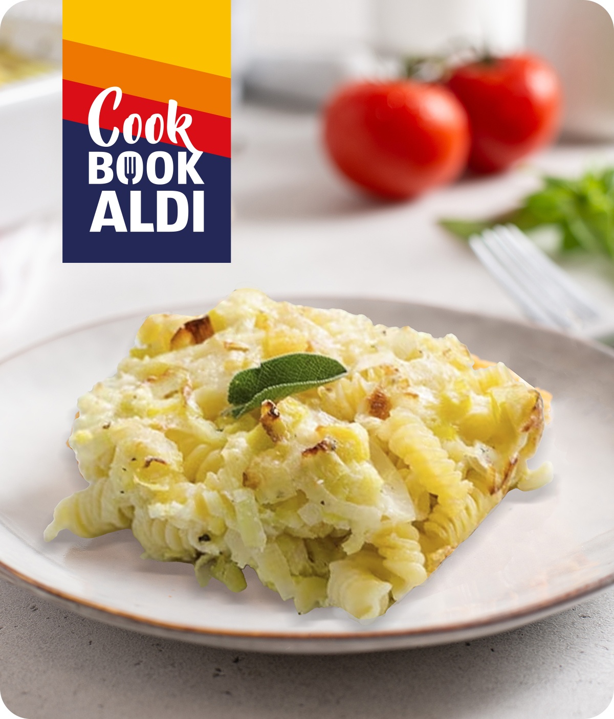 Timballo di fusilli ai porri