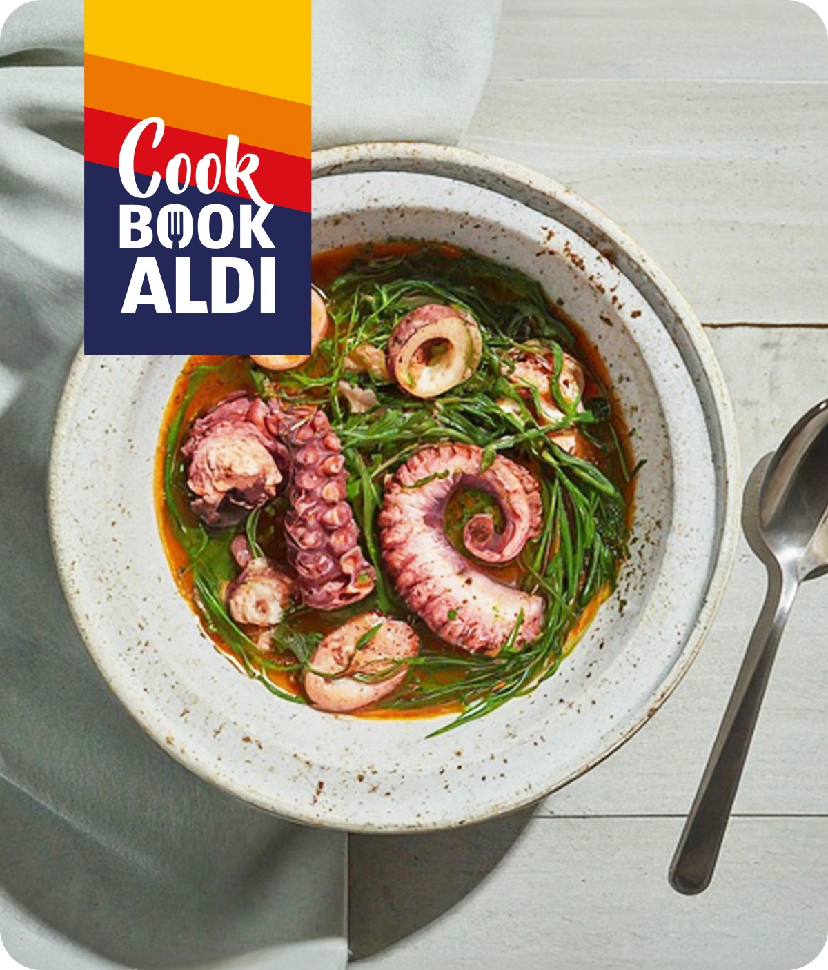 Zuppetta rapida di polpo, calamari e agretti