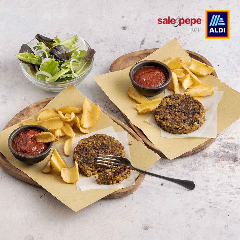 Burger di farro con ketchup fatto in casa | Ricetta di Sale & Pepe per ALDI