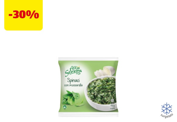ALL SEASONS Spinaci con mozzarella