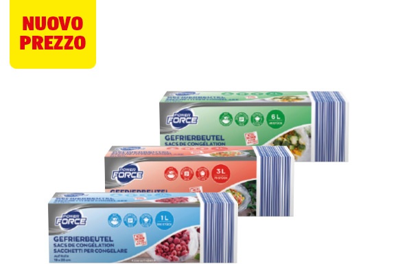 POWER FORCE Sacchetti per congelare