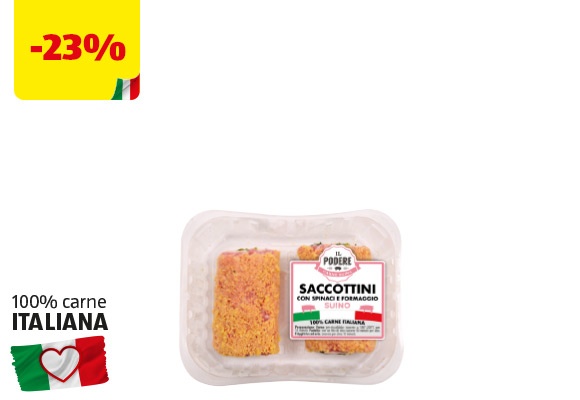 IL PODERE Saccottini di suino con spinaci e formaggio