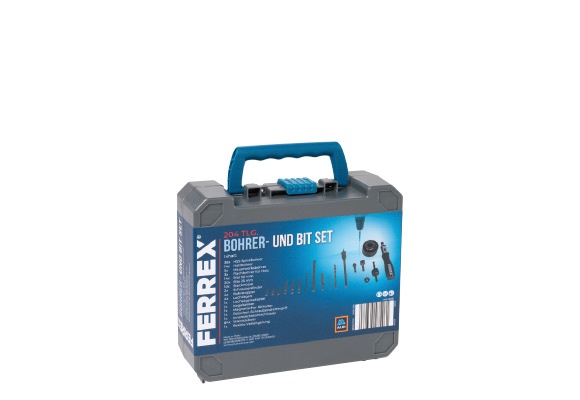 FERREX Set di punte e inserti, 204 pezzi