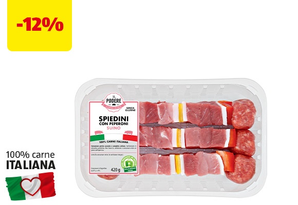 IL PODERE Spiedini di suino con peperoni