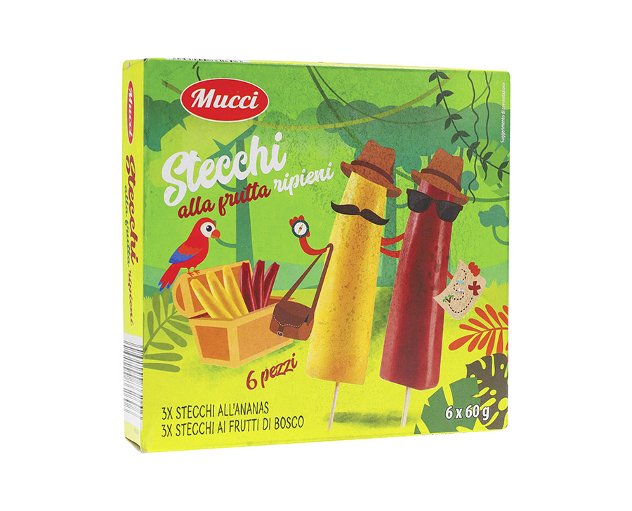 Stecchi alla frutta ripieni Mucci