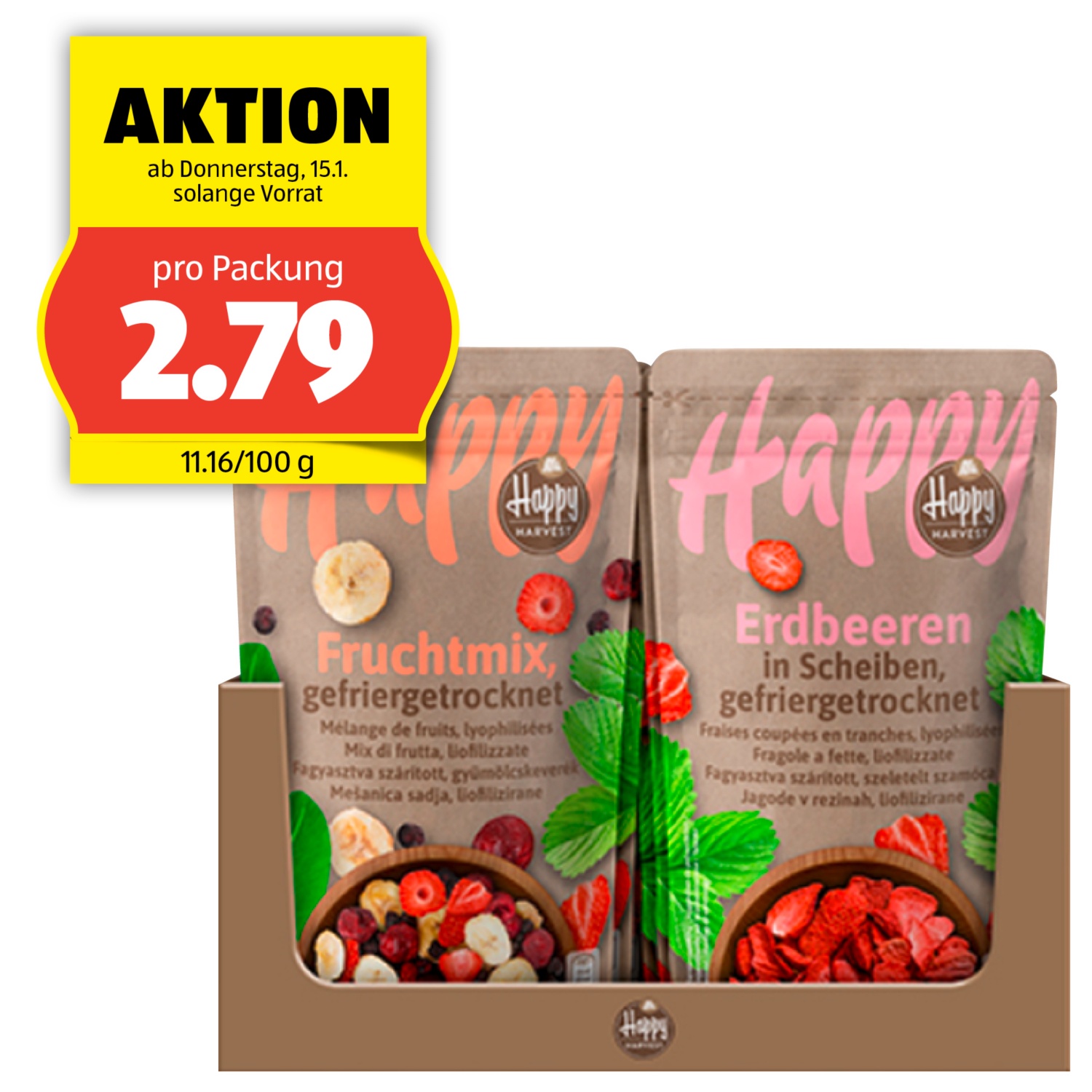 HAPPY HARVEST Gefriergetrocknete Früchte