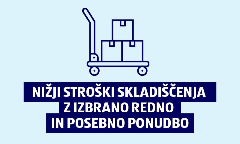 Nosilni voziček na modri podlagi