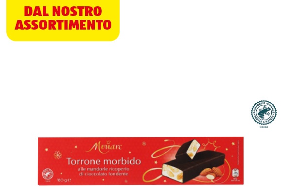 MONARC Torrone morbido ricoperto di cioccolato fondente