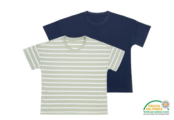 UP2FASHION BASICS T-Shirt da donna, 2 pezzi