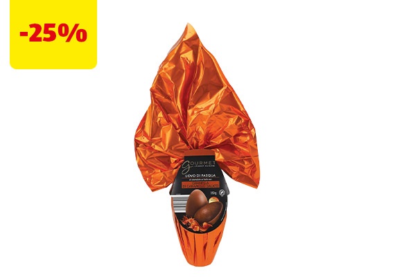 GOURMET Uovo al cioccolato al latte e granella di caramello salato