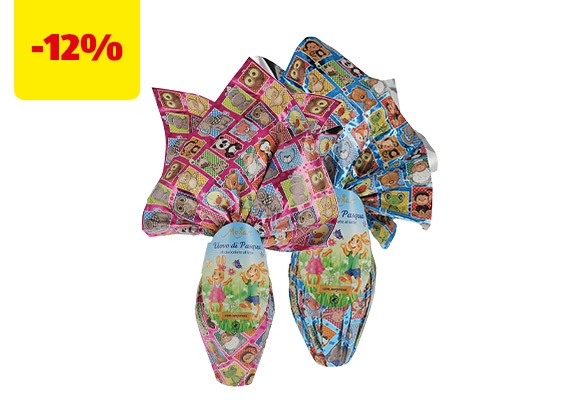 MONARC Uovo di Pasqua bambino e bambina al cioccolato al latte