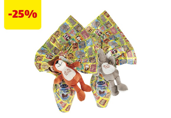 MONARC Uovo cioccolato al latte con peluche