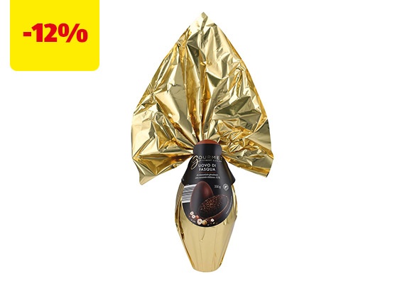 GOURMET Uovo di cioccolato fondente con nocciole