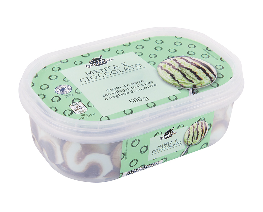 Vaschetta gelato menta e cioccolato Grandessa