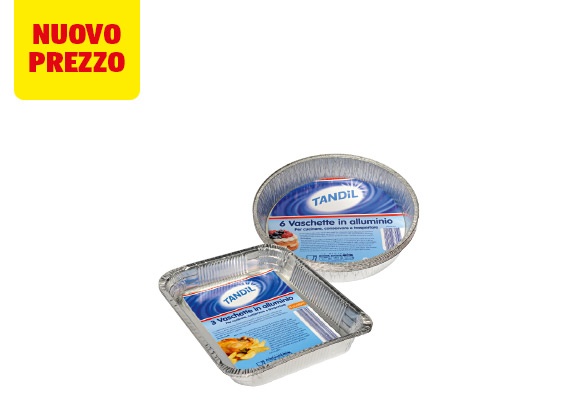 TANDIL Vaschette in alluminio senza coperchio