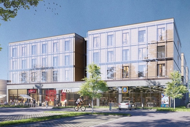 Visualisierung: So soll das neue Studentenwohnheim in Mannheim später aussehen.