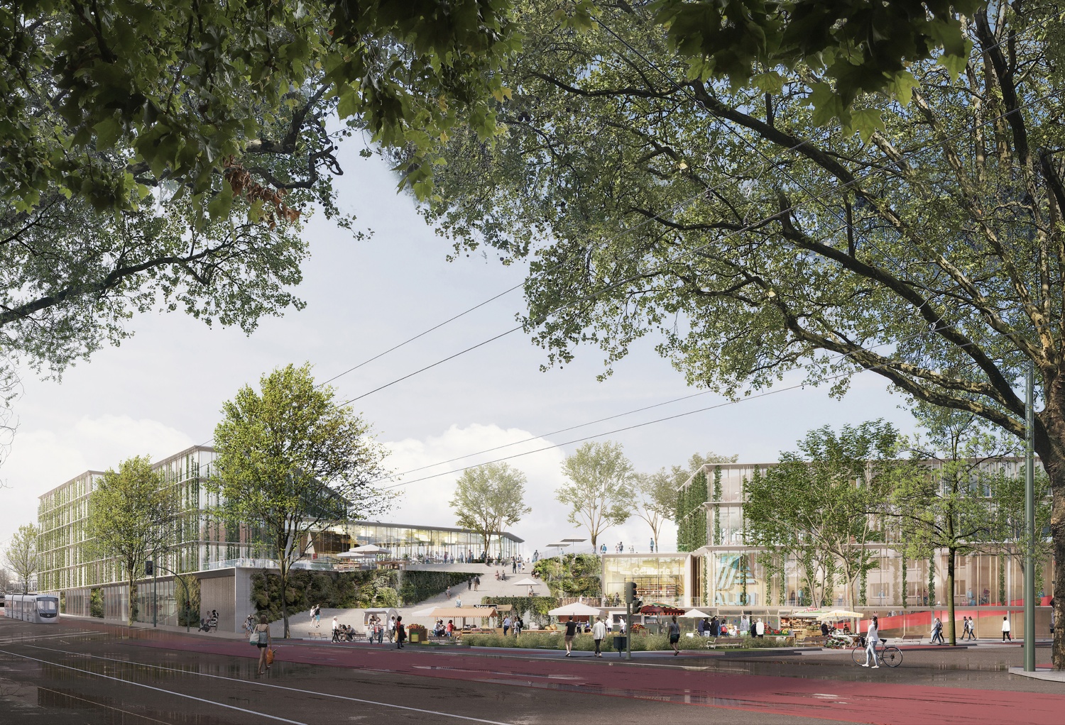 Visualisierung der geplanten Zooterrassen in Düsseldorf-Düsseltal