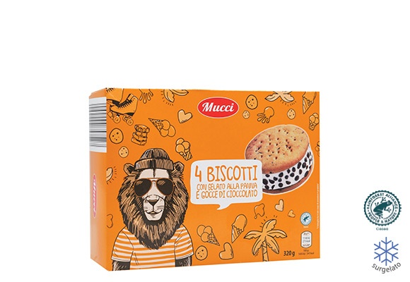 MUCCI Biscottini tondi con gocce di cioccolato