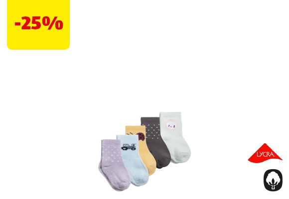 LILY & DAN Calzini per neonati, 5 paia