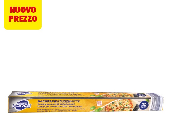 POWER FORCE Carta da forno in fogli