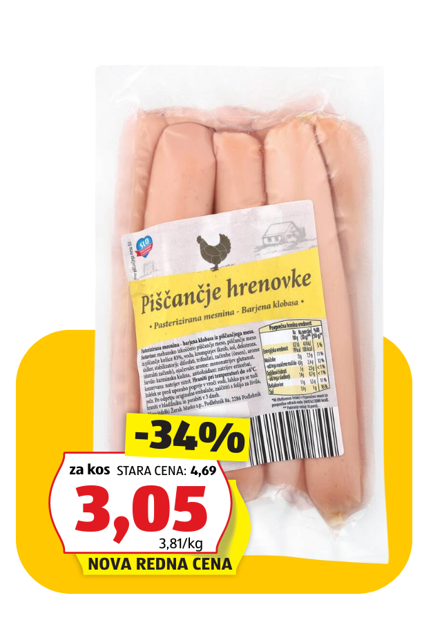 Piščančje hrenovke