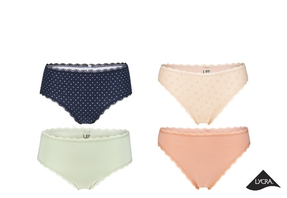 UP2FASHION WOMEN Intimo da donna in pizzo, 4 pezzi