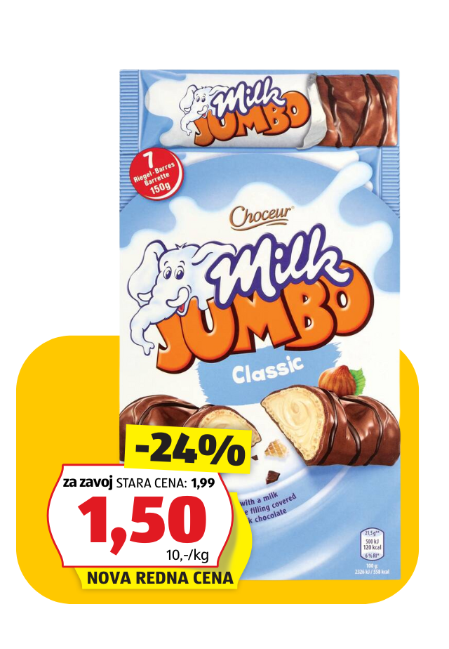 Mlečne čokoladice Jumbo