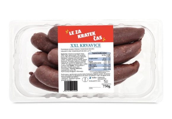 Krvavice v embalaži