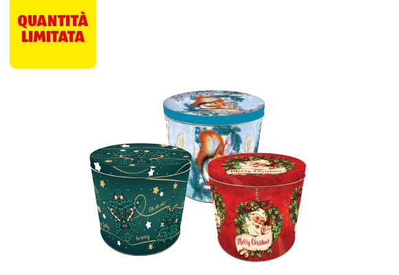 Panettone in scatola di latta