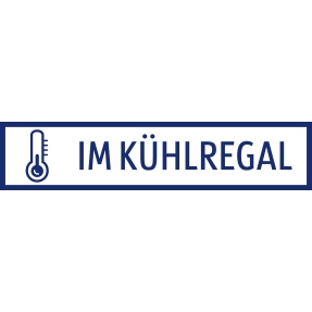 Hinweis im Kühlregal