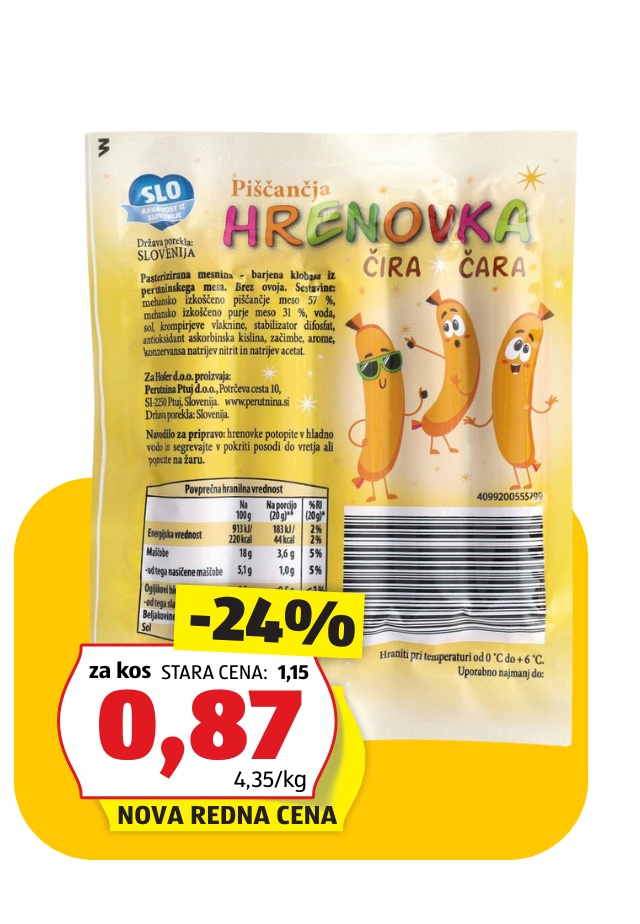 Piščančje hrenovke