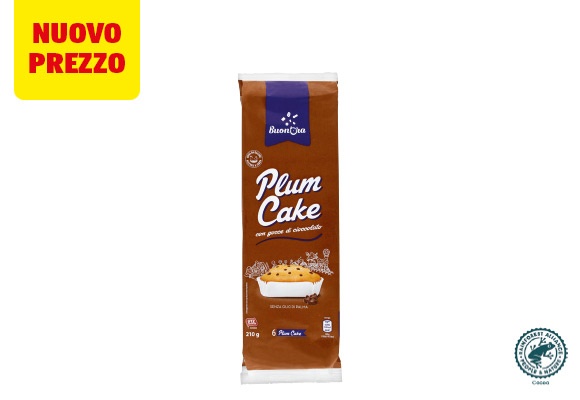 BUON'ORA Plumcake con gocce di cioccolato
