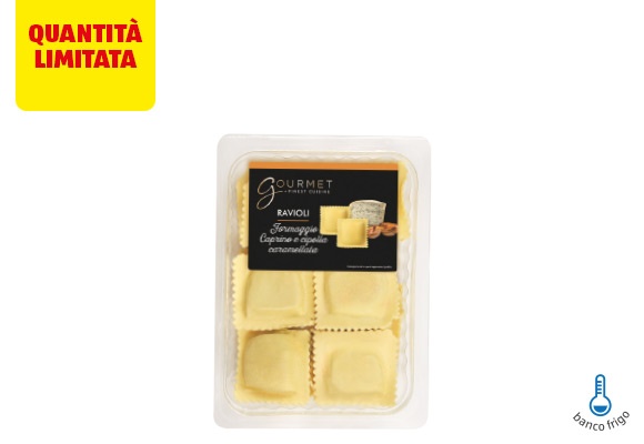GOURMET Ravioli formaggio caprino e cipolla caramellata