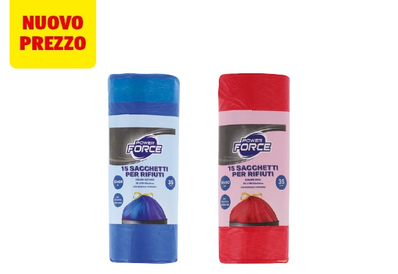 POWER FORCE Sacchetti per rifiuti