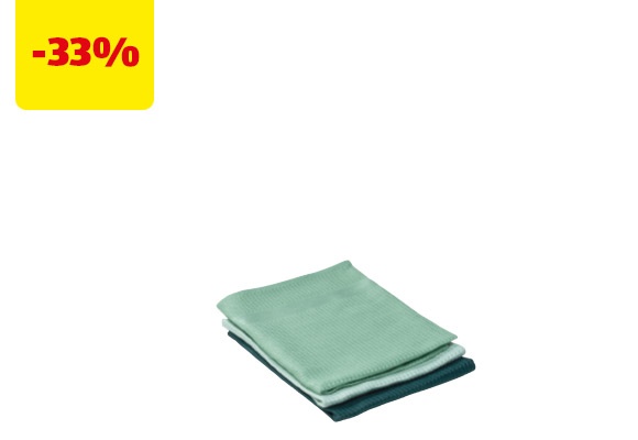 CROFTON Strofinacci in microfibra, 3 pezzi