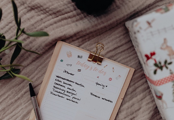 To-Do-Liste für weniger Stress in der Weihnachtszeit