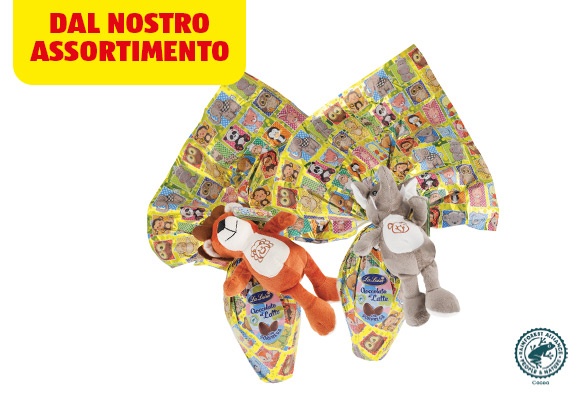 LA LUISA Uovo di cioccolato al latte con peluche