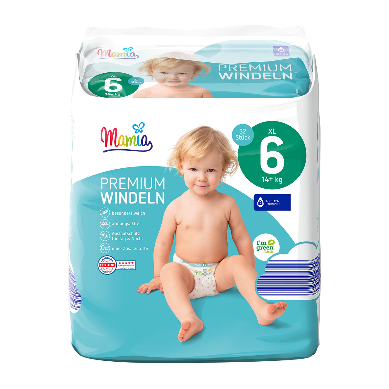 Premium-Windeln Größe 6 XL