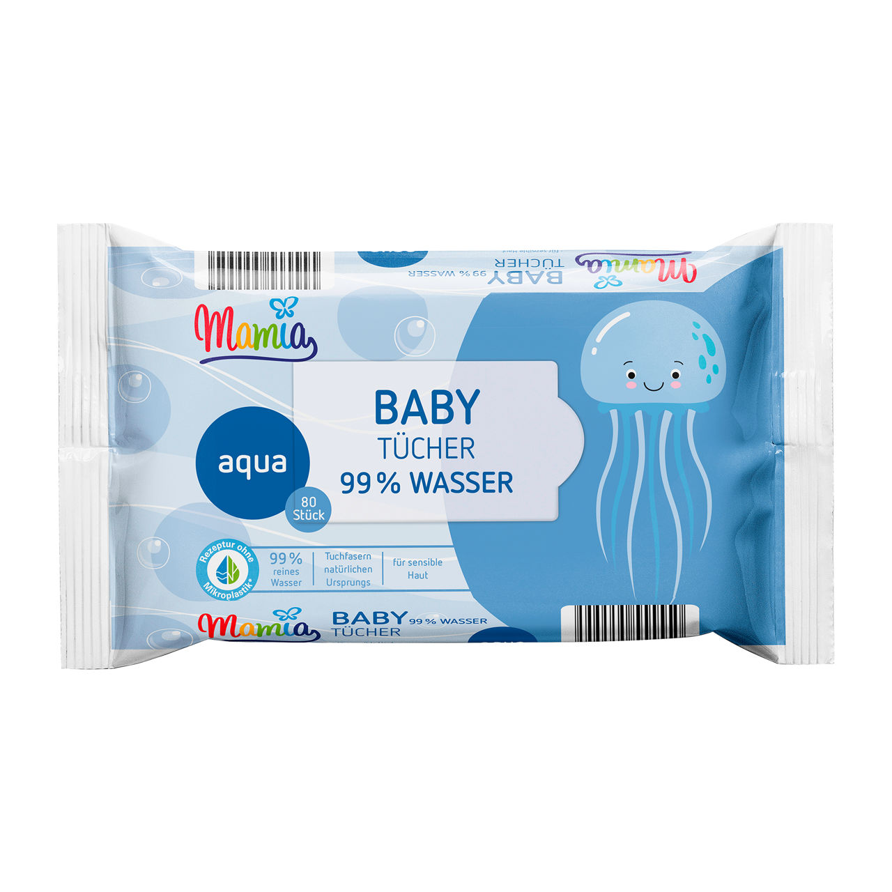 Baby-Pflegetücher Aqua
