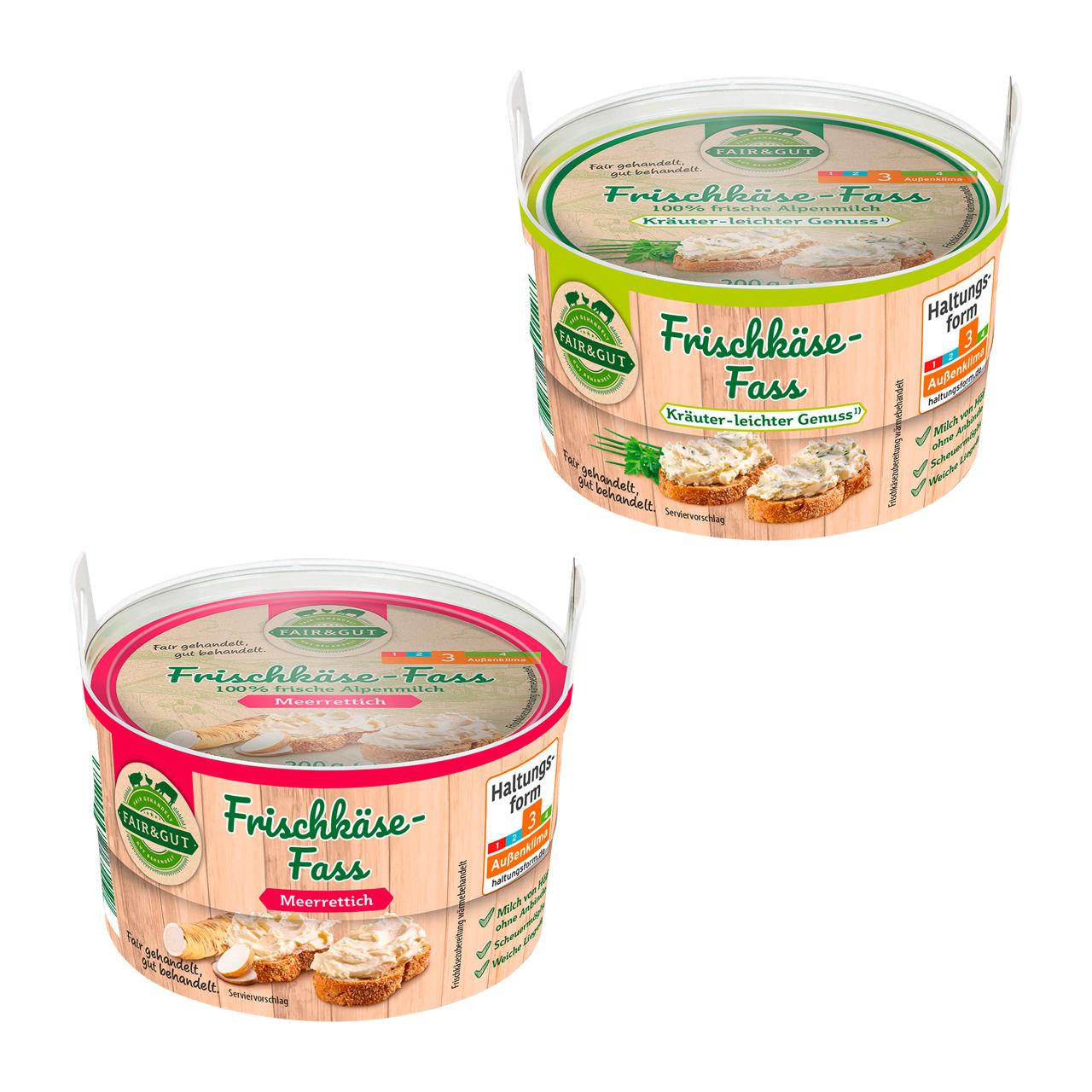 Frischkäse-Fass