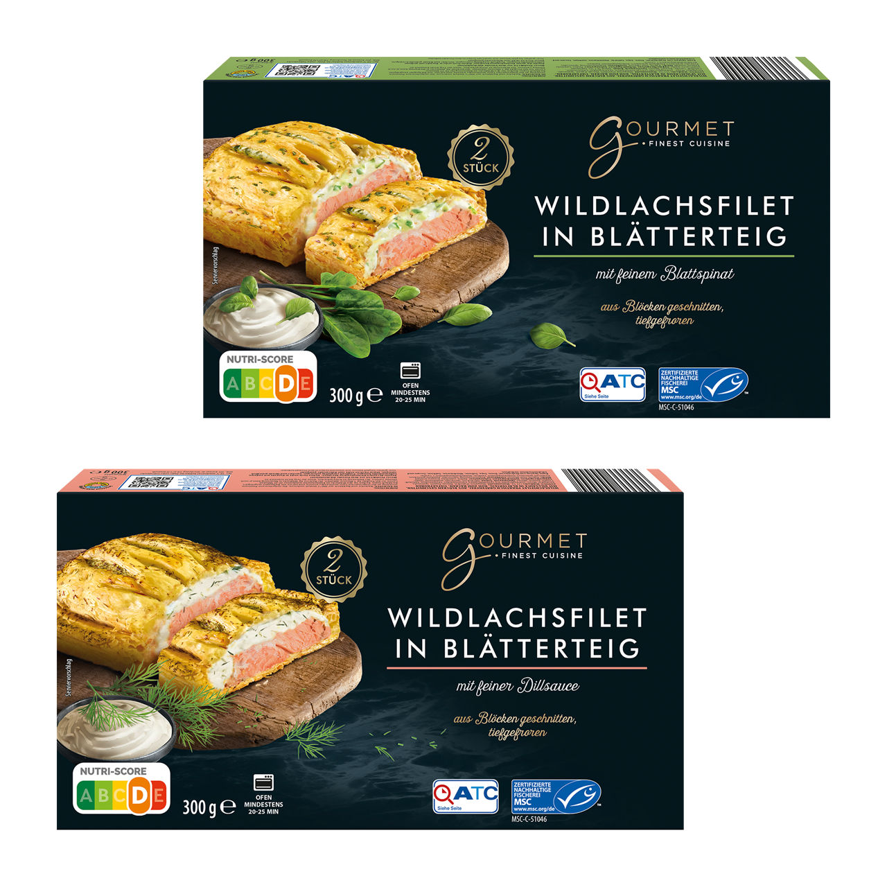  Wildlachsfilet in Blätterteig