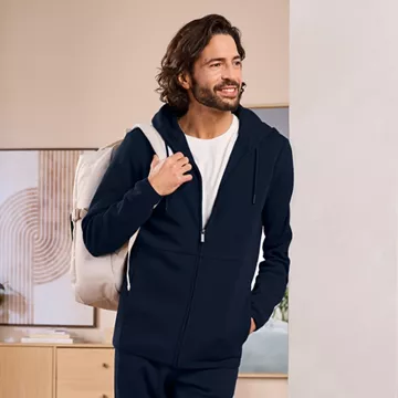 Piqué-Loungewear-Jacke