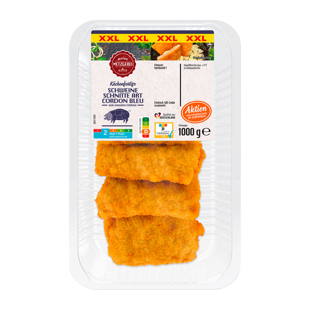  Schweineschnitte „Cordon-bleu-Art“ XXL