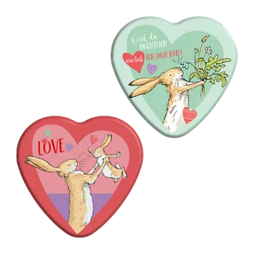 Herzdose mit Pralinen