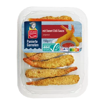 Panierte Garnelen