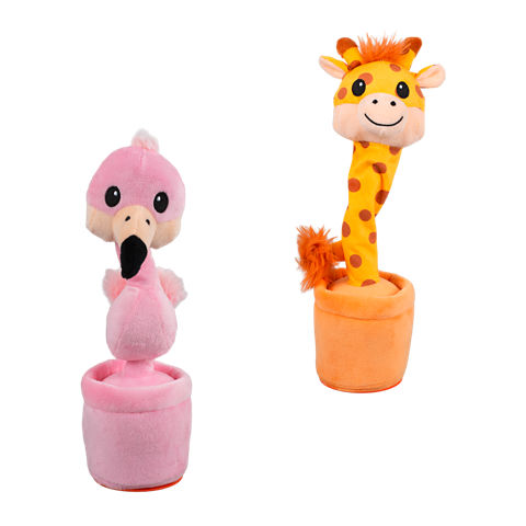 Tanzende und sprechende Plüschfigur