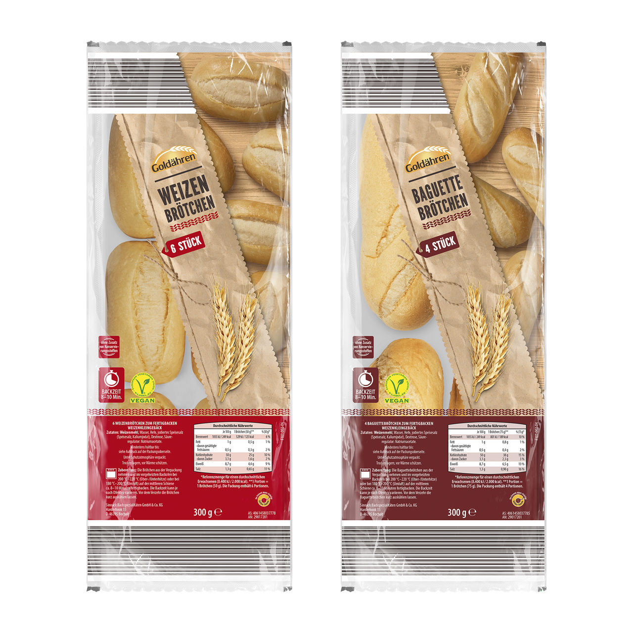 Weizen- / Baguettebrötchen