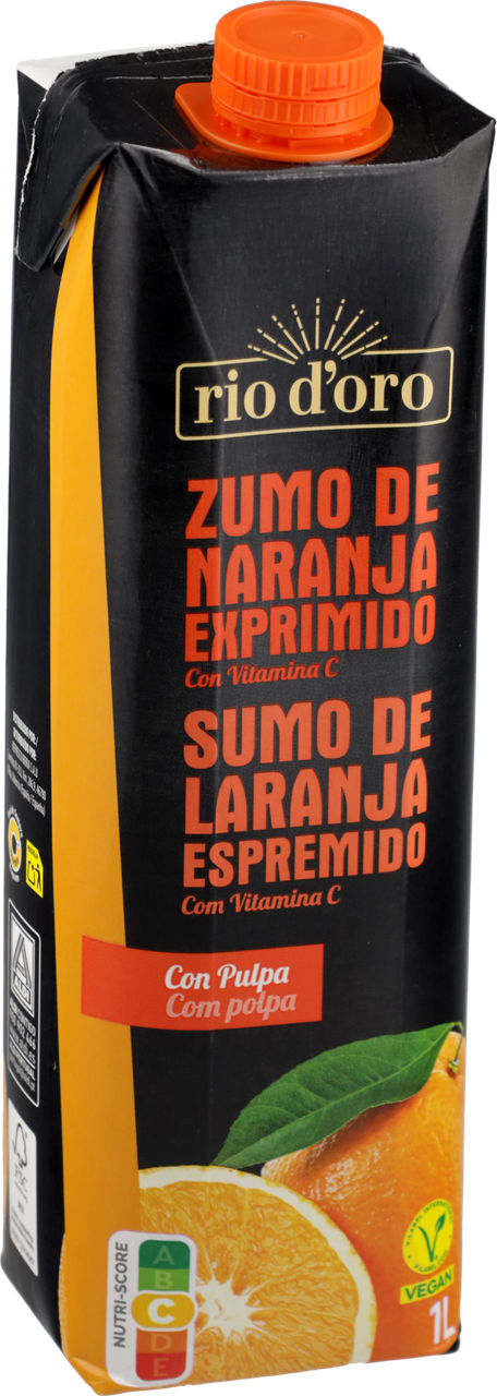 Zumo exprimido de naranja con pulpa 1 l