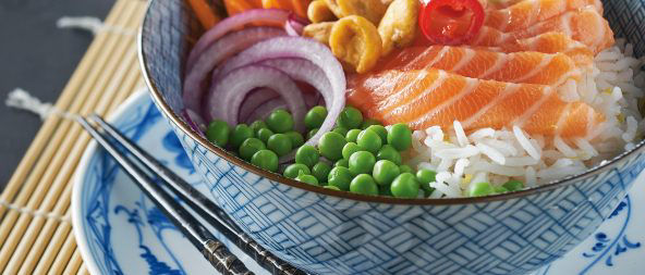 Poké bowl zalm van ALDI