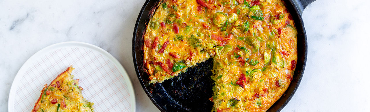 Frittata met spekjes